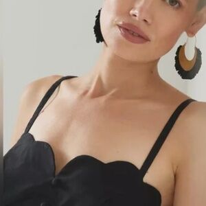 Anthropologie Sl Scalloped Front Corset Dress